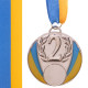 Медаль спортивна зі стрічкою SP-Sport UKRAINE з українською символікою C-4339 ø6,5см золото, срібло, бронза