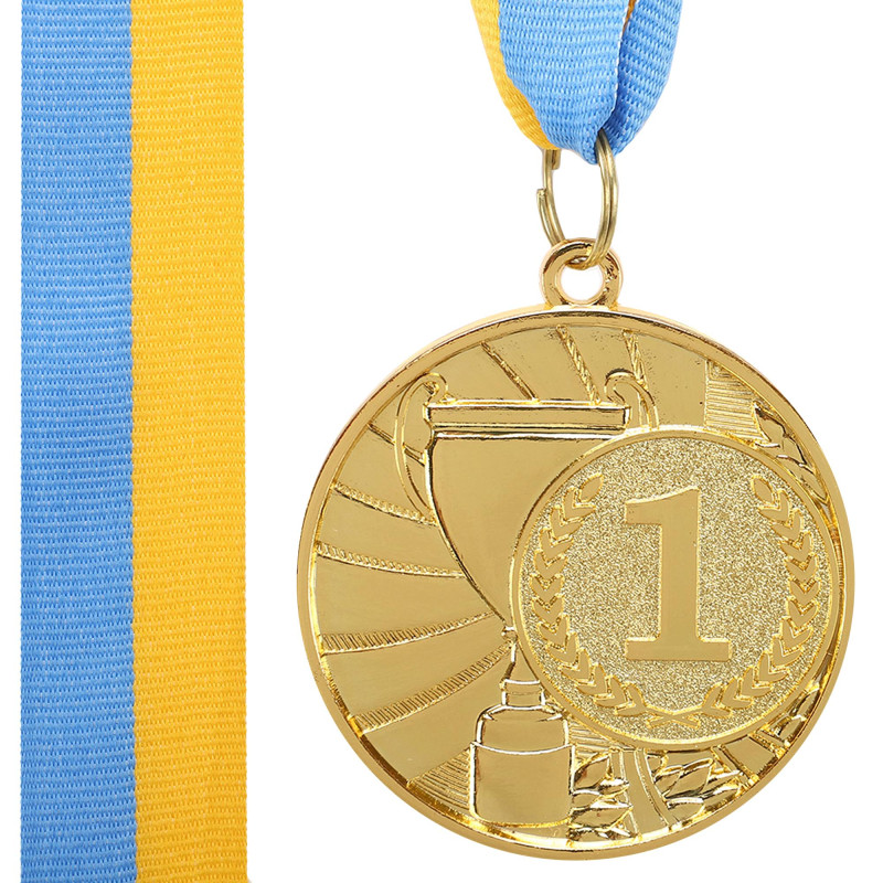 Медаль спортивна зі стрічкою CUP SP-Sport C-6208 ø5см золото, срібло, бронза