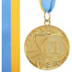 Медаль спортивна зі стрічкою CUP SP-Sport C-6208 ø5см золото, срібло, бронза