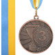 Медаль спортивна зі стрічкою CUP SP-Sport C-6208 ø5см золото, срібло, бронза