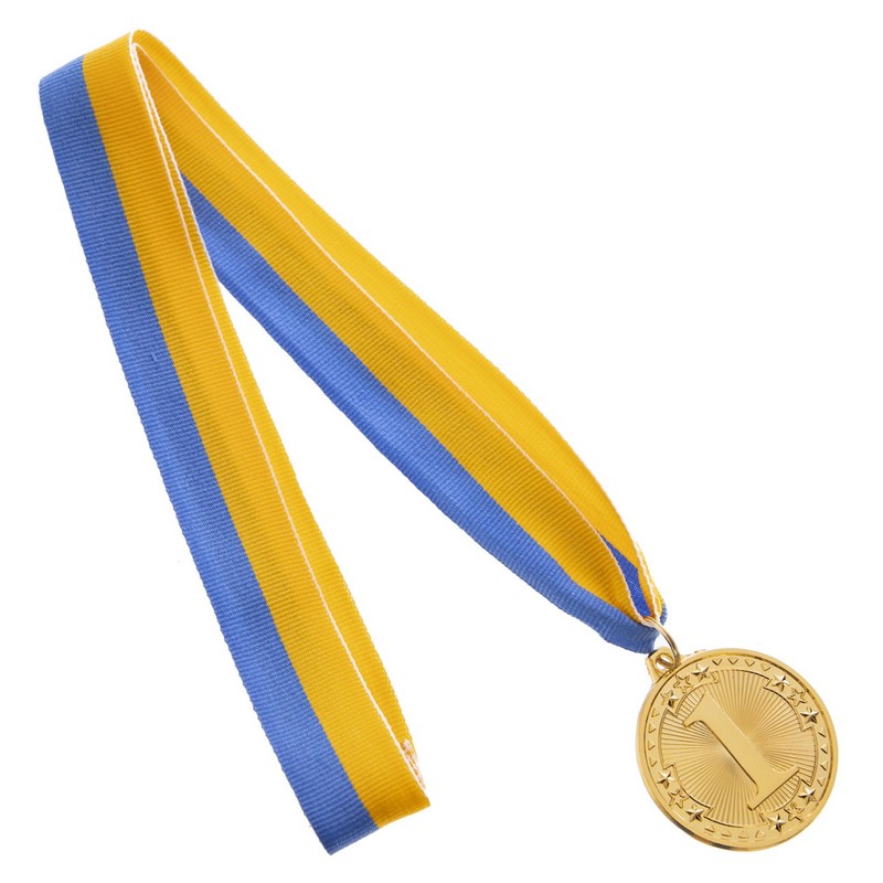 Медаль спортивна зі стрічкою SP-Sport WOULD C-6403 ø4,5см золото, срібло, бронза