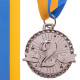 Медаль спортивна зі стрічкою SP-Sport ZIP C-6404 ø4,5см золото, срібло, бронза