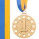 Медаль спортивна зі стрічкою SP-Sport WIN C-6405 ø6,5см золото, срібло, бронза