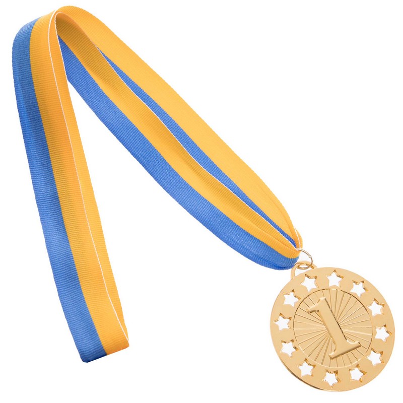 Медаль спортивна зі стрічкою SP-Sport WIN C-6405 ø6,5см золото, срібло, бронза