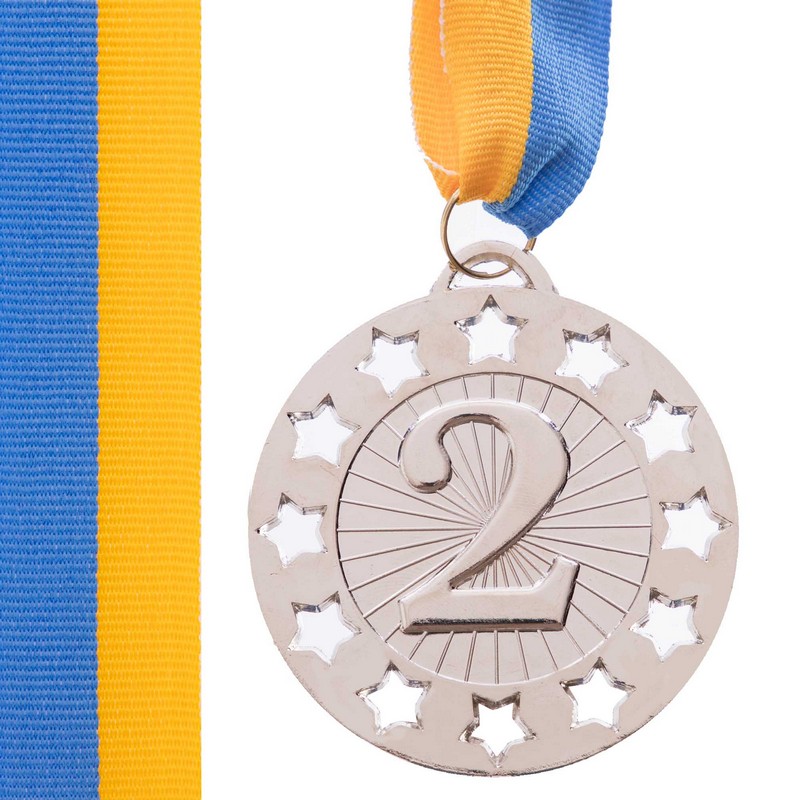 Медаль спортивна зі стрічкою SP-Sport WIN C-6405 ø6,5см золото, срібло, бронза