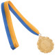 Медаль спортивна зі стрічкою SP-Sport PREMIER C-6861 ø6,5см золото, срібло, бронза