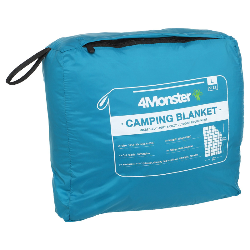 Ковдра мультифункціональна 3в1 CAMPING MULTIFUNCTIONAL PUFFY BLANKET 4Monster C-PBF-140 кольори в асортименті