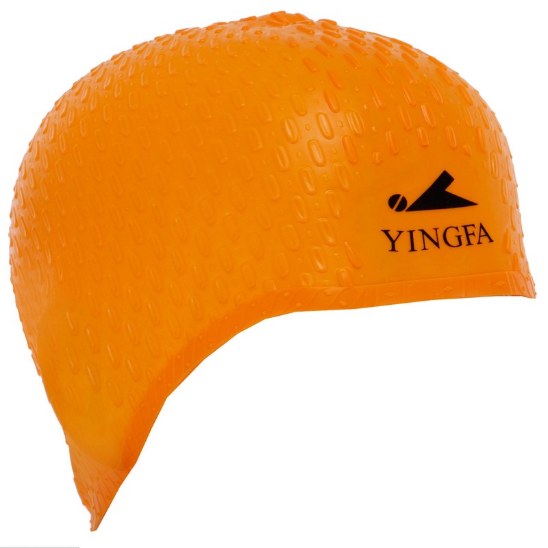 Шапочка для плавання силіконова на довге волосся YINGFA C0061 кольори в асортименті