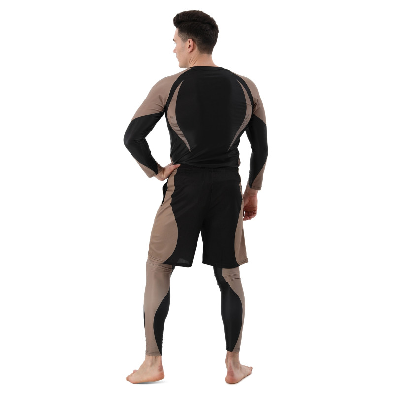 Шорти спортивні чоловічі Domino CK210-6 S-3XL чорний-оливковий