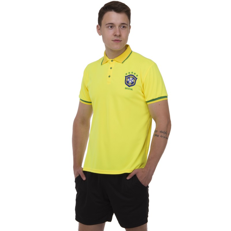 Футболка поло BRASIL SP-Sport CO-0774 S-2XL жовтий-зелений