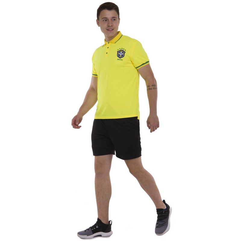 Футболка поло BRASIL SP-Sport CO-0774 S-2XL жовтий-зелений