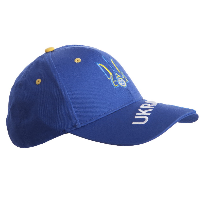 Кепка бейсболка з символікою футбольного клубу УКРАЇНА SP-Sport CO-0807 синій-жовтий