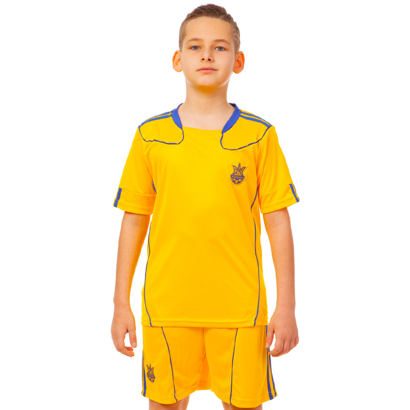 Форма футбольна дитяча з символікою збірної УКРАЇНА SP-Sport CO-1006-UKR-12 XS-XL кольори в асортименті