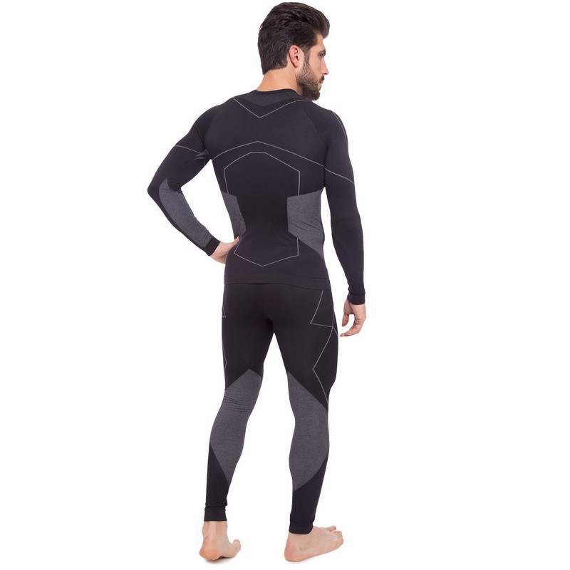 Комплект термобілизни для активного спорту чоловічий Zelart CO-2194-2196 L-XL чорний