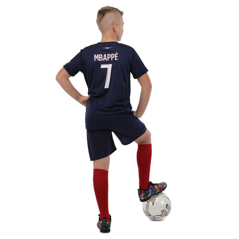 Форма футбольна дитяча із символікою футбольного клубу PSG MBAPPE 10 домашня 2024 SP-Sport CO-3676 105-160см синій-червоний
