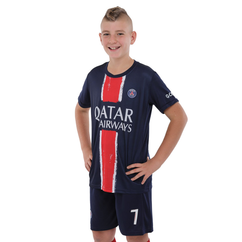 Форма футбольна дитяча із символікою футбольного клубу PSG MBAPPE 10 домашня 2024 SP-Sport CO-3676 105-160см синій-червоний
