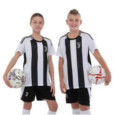 Форма футбольна дитяча із символікою футбольного клубу JUVENTUS домашня 2024 SP-Sport CO-3731 115-160см чорний-білий