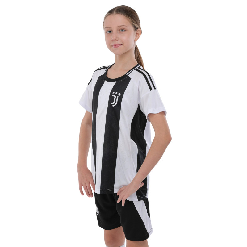 Форма футбольна дитяча із символікою футбольного клубу JUVENTUS домашня 2024 SP-Sport CO-3731 115-160см чорний-білий