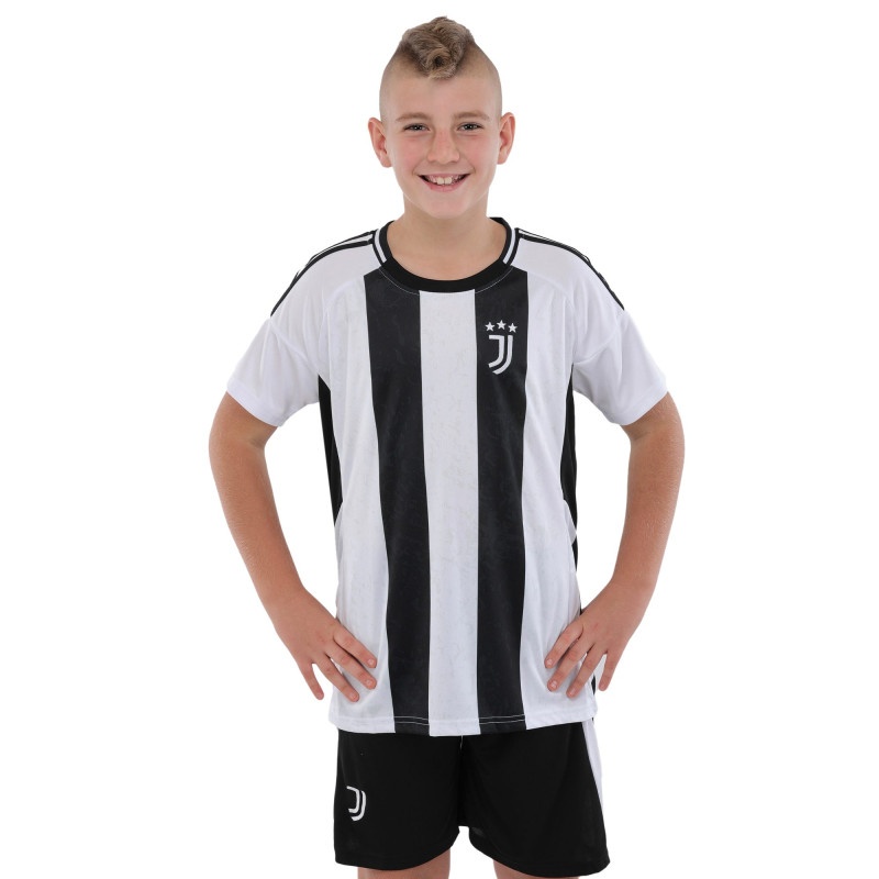 Форма футбольна дитяча із символікою футбольного клубу JUVENTUS домашня 2024 SP-Sport CO-3731 115-160см чорний-білий