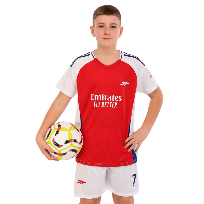 Форма футбольна дитяча із символікою футбольного клубу ARSENAL домашня 2025 SP-Sport CO-4608 20-30 червоний-білий