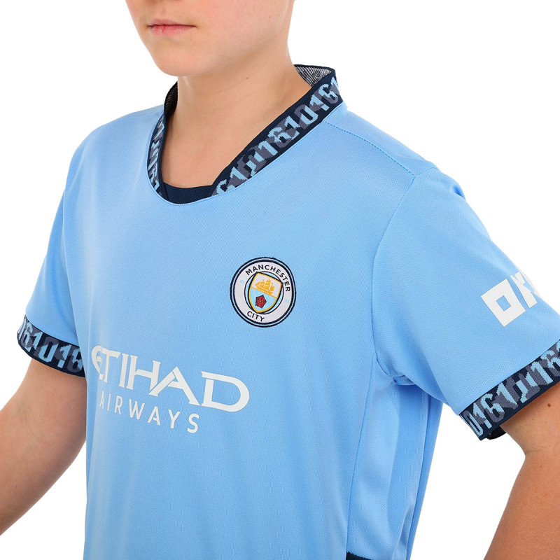 Форма футбольна дитяча із символікою футбольного клубу MANCHESTER CITY HAALAND 9 домашня 2025 SP-Sport CO-4620 20-30 блакитний-білий