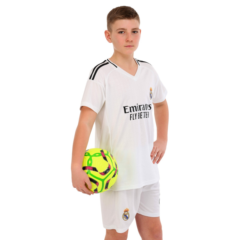 Форма футбольна дитяча із символікою футбольного клубу REAL MADRID MBAPPE 9 домашня 2025 SP-Sport CO-4633 20-30 білий