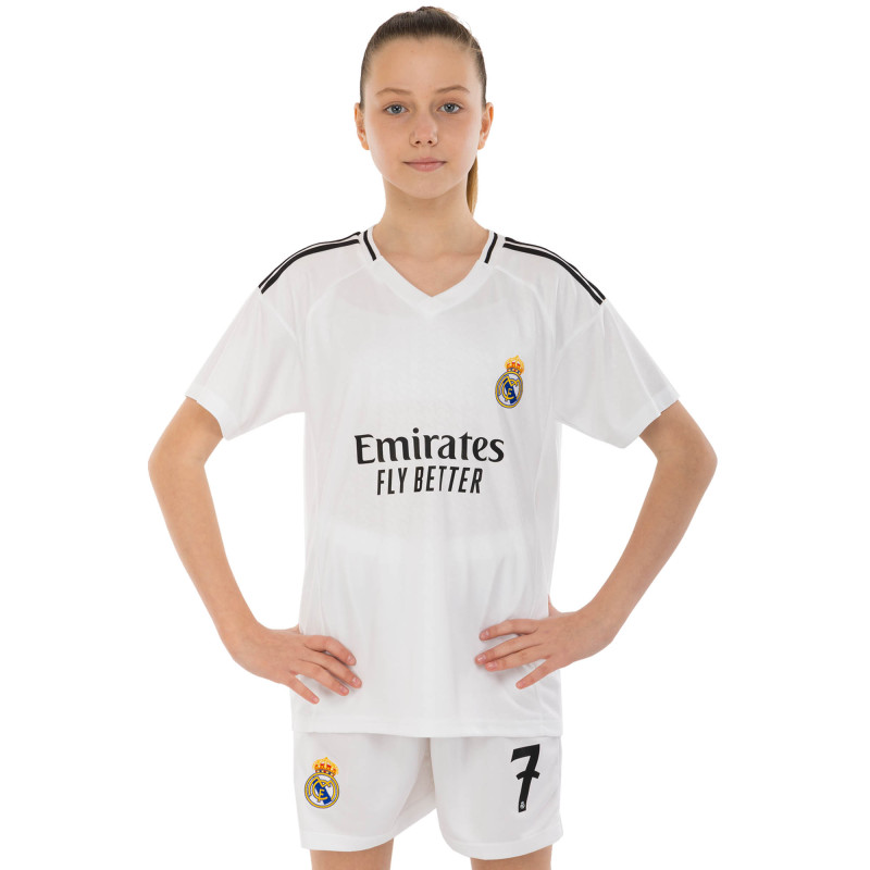 Форма футбольна дитяча із символікою футбольного клубу REAL MADRID VINI JR 7 домашня 2025 SP-Sport CO-4635 20-30 білий