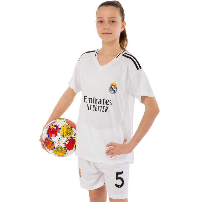 Форма футбольна дитяча із символікою футбольного клубу REAL MADRID BELLINGHAM 5 домашня 2025 SP-Sport CO-4636 20-30 білий