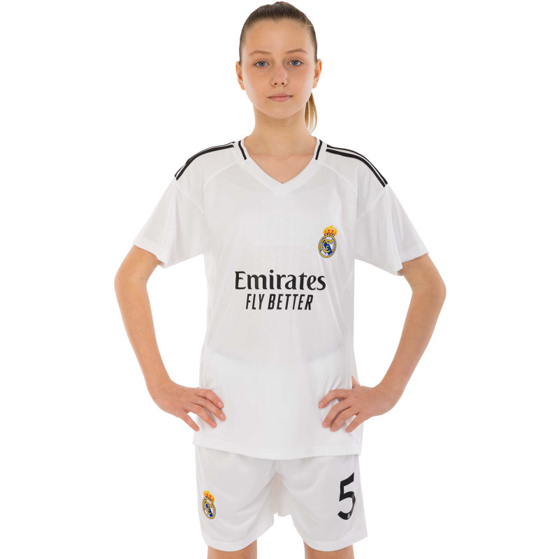 Форма футбольна дитяча із символікою футбольного клубу REAL MADRID BELLINGHAM 5 домашня 2025 SP-Sport CO-4636 20-30 білий