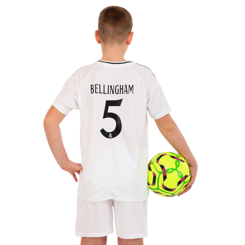Форма футбольна дитяча із символікою футбольного клубу REAL MADRID BELLINGHAM 5 домашня 2025 SP-Sport CO-4636 20-30 білий