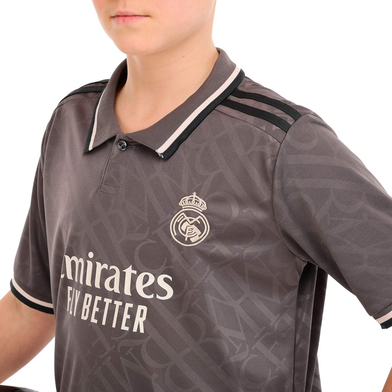 Форма футбольна дитяча із символікою футбольного клубу REAL MADRID VINI JR 7 резервна 2025 SP-Sport CO-4648 20-30 сірий