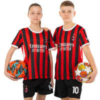 Форма футбольна дитяча із символікою футбольного AC MILAN домашня 2025 SP-Sport CO-4651 20-30 червоний-чорний