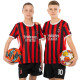Форма футбольна дитяча із символікою футбольного AC MILAN домашня 2025 SP-Sport CO-4651 20-30 червоний-чорний