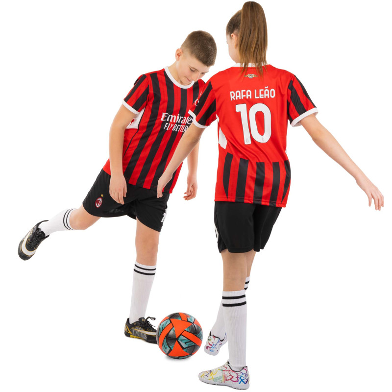 Форма футбольна дитяча із символікою футбольного AC MILAN домашня 2025 SP-Sport CO-4651 20-30 червоний-чорний