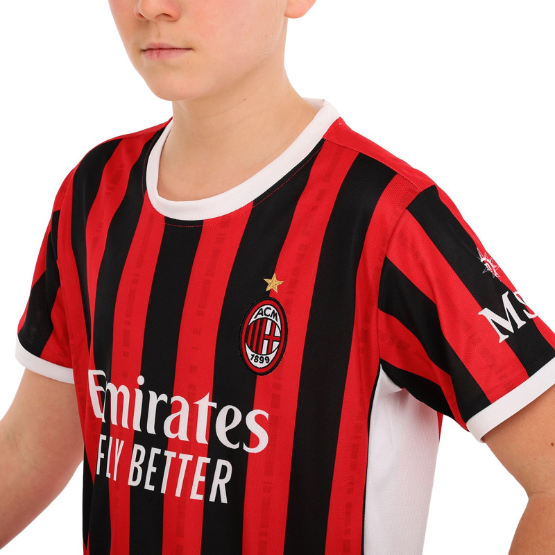 Форма футбольна дитяча із символікою футбольного AC MILAN домашня 2025 SP-Sport CO-4651 20-30 червоний-чорний