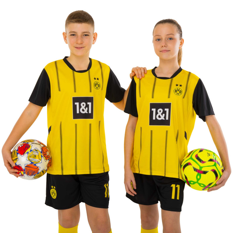 Форма футбольна дитяча із символікою футбольного BORUSSIA DORTMUND домашня 2025 SP-Sport CO-4652 20-30 жовтий-чорний
