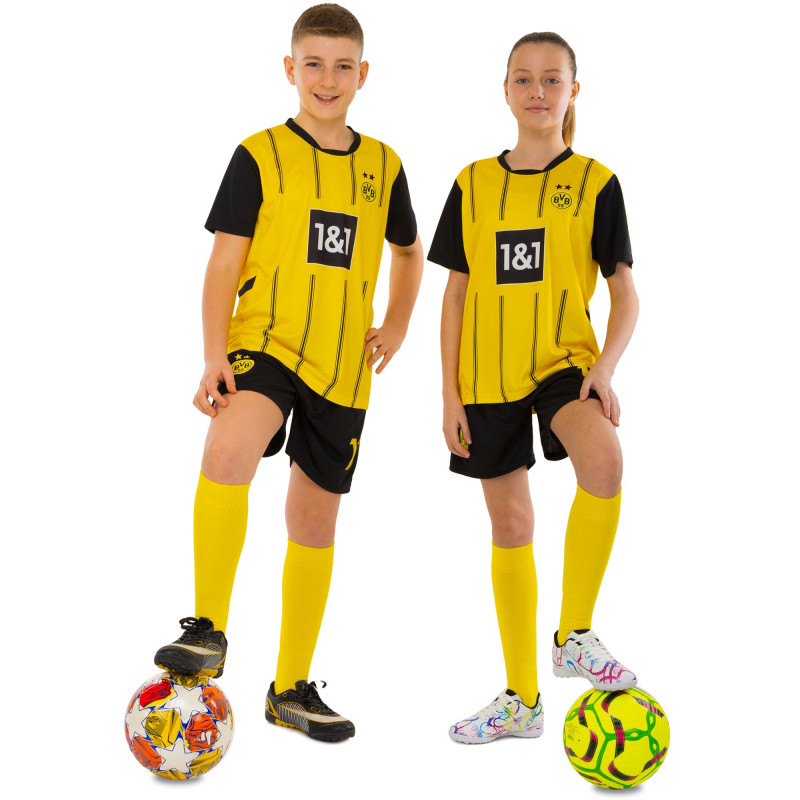 Форма футбольна дитяча із символікою футбольного BORUSSIA DORTMUND домашня 2025 SP-Sport CO-4652 20-30 жовтий-чорний