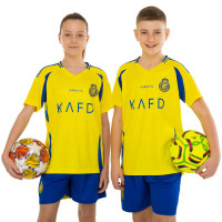 Форма футбольна дитяча із символікою футбольного AL NASSR домашня 2025 SP-Sport CO-4653 20-30 жовтий-синій