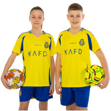 Форма футбольна дитяча із символікою футбольного AL NASSR домашня 2025 SP-Sport CO-4653 20-30 жовтий-синій