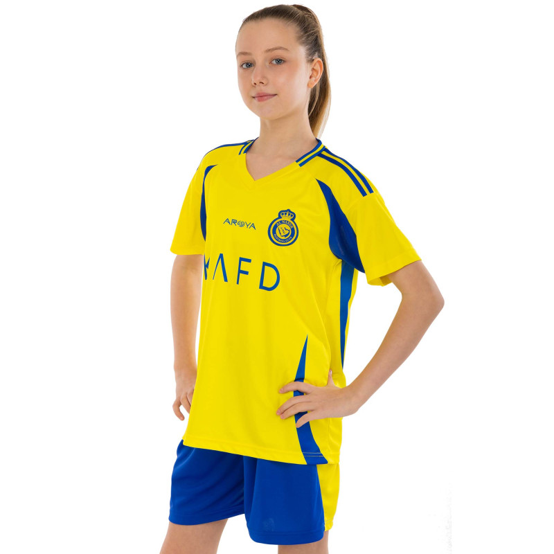 Форма футбольна дитяча із символікою футбольного AL NASSR домашня 2025 SP-Sport CO-4653 20-30 жовтий-синій