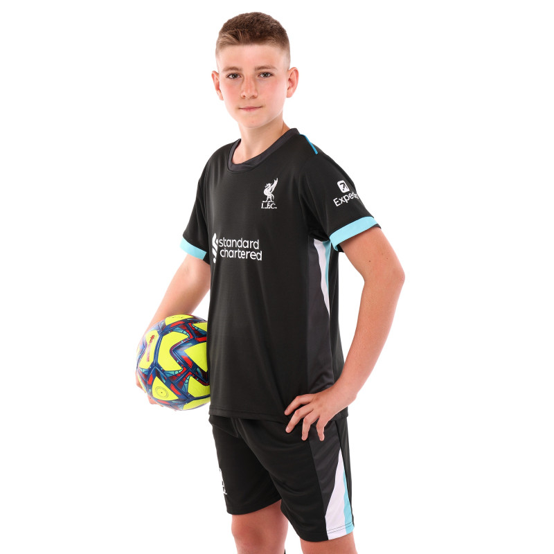 Форма футбольна дитяча із символікою футбольного клубу LIVERPOOL гостьова 2025 SP-Sport CO-4713 20-28 чорний
