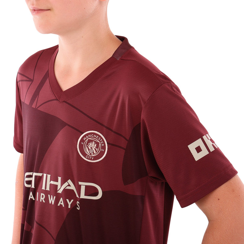 Форма футбольна дитяча із символікою футбольного клубу MANCHESTER CITY резервна 2025 SP-Sport CO-4718 20-28 бордовий