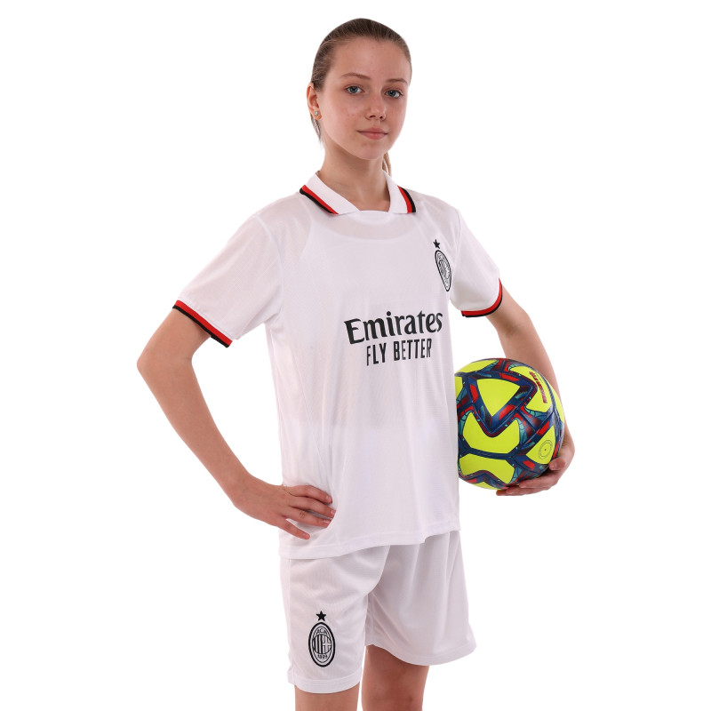 Форма футбольна дитяча із символікою футбольного клубу AC MILAN гостьова 2025 SP-Sport CO-4745 20-28 білий