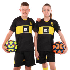 Форма футбольна дитяча із символікою футбольного клубу BORUSSIA DORTMUND гостьова 2025 SP-Sport CO-4749 20-28 чорний-жовтий