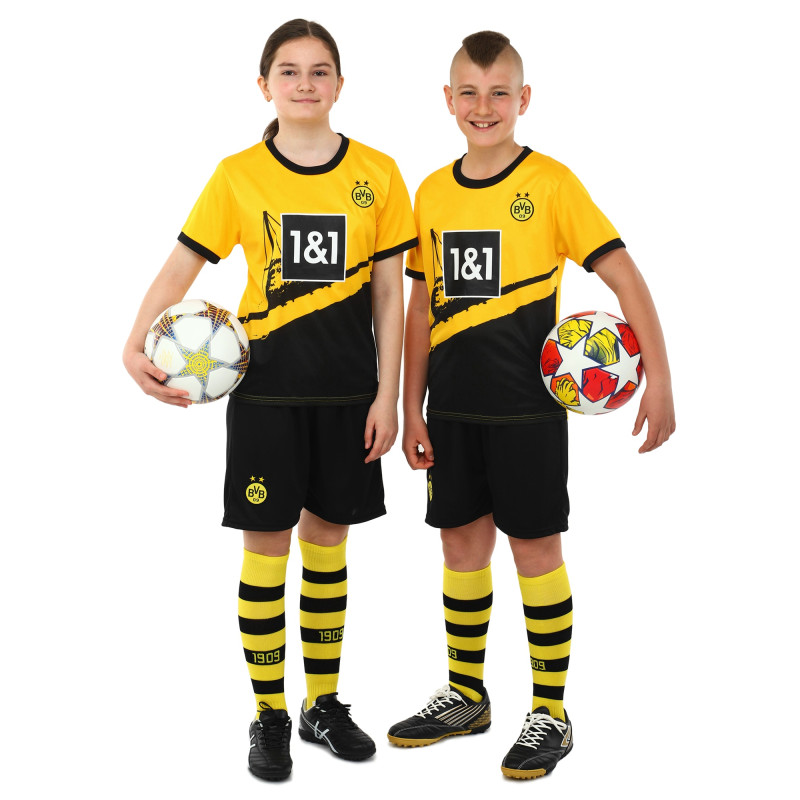 Форма футбольна дитяча із символікою футбольного клубу BORUSSIA DORTMUND домашня 2024 SP-Sport CO-6264 20-28 жовтий-чорний