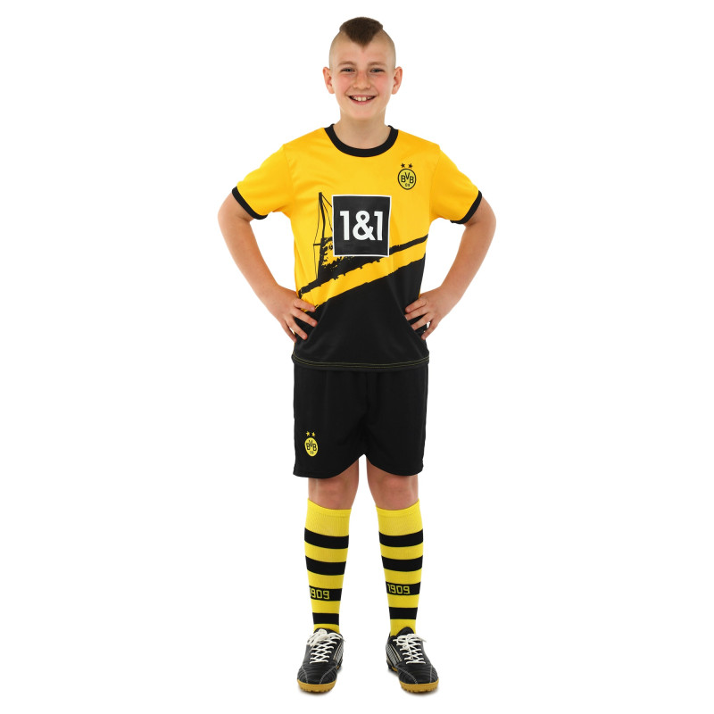 Форма футбольна дитяча із символікою футбольного клубу BORUSSIA DORTMUND домашня 2024 SP-Sport CO-6264 20-28 жовтий-чорний