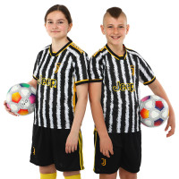Форма футбольна дитяча із символікою футбольного клубу JUVENTUS домашня 2024 SP-Sport CO-6311 20-28 чорний-білий