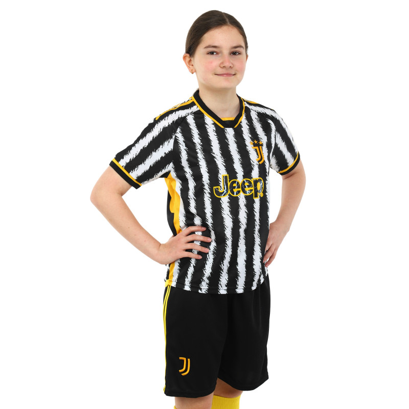 Форма футбольна дитяча із символікою футбольного клубу JUVENTUS домашня 2024 SP-Sport CO-6311 20-28 чорний-білий