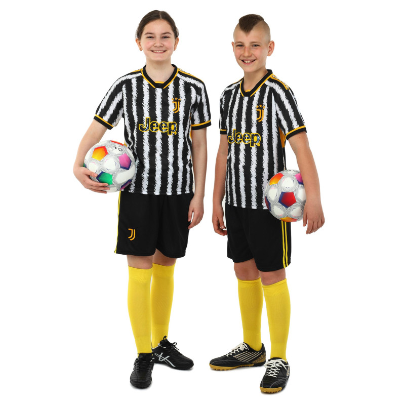 Форма футбольна дитяча із символікою футбольного клубу JUVENTUS домашня 2024 SP-Sport CO-6311 20-28 чорний-білий