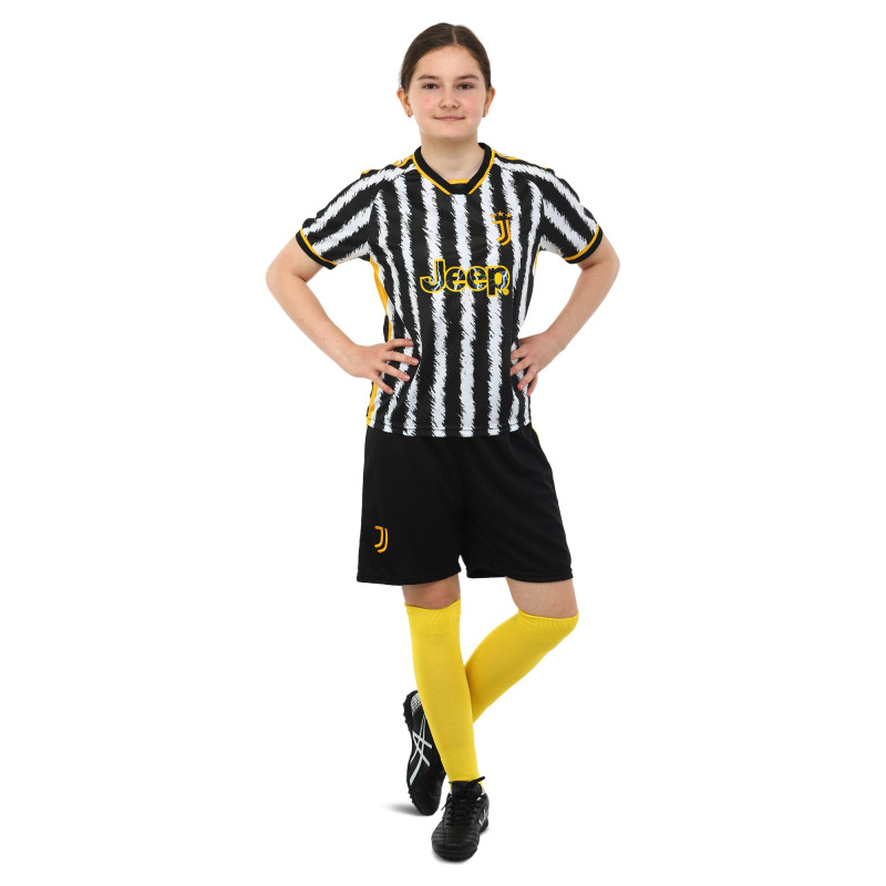 Форма футбольна дитяча із символікою футбольного клубу JUVENTUS домашня 2024 SP-Sport CO-6311 20-28 чорний-білий